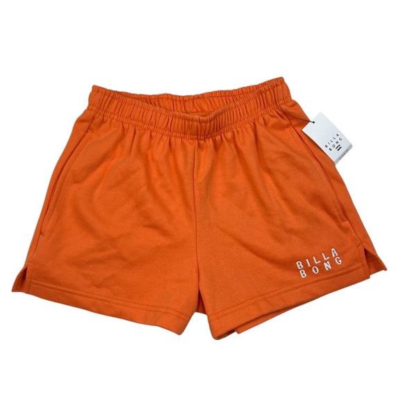 Billabong Waverunner Fleece Embroidered Shorts Orange - Size XS - Picture 1 of 6